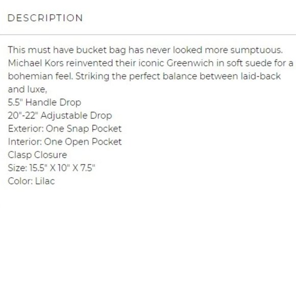 MiCHAEL KORS Greenwich LUXE BUCKET NWT - Picture 3 of 8